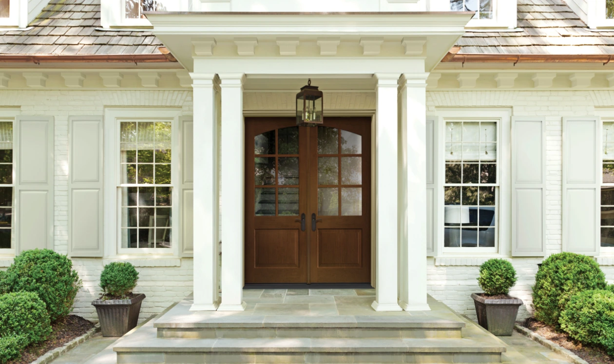French doors installed in a residential home renovation